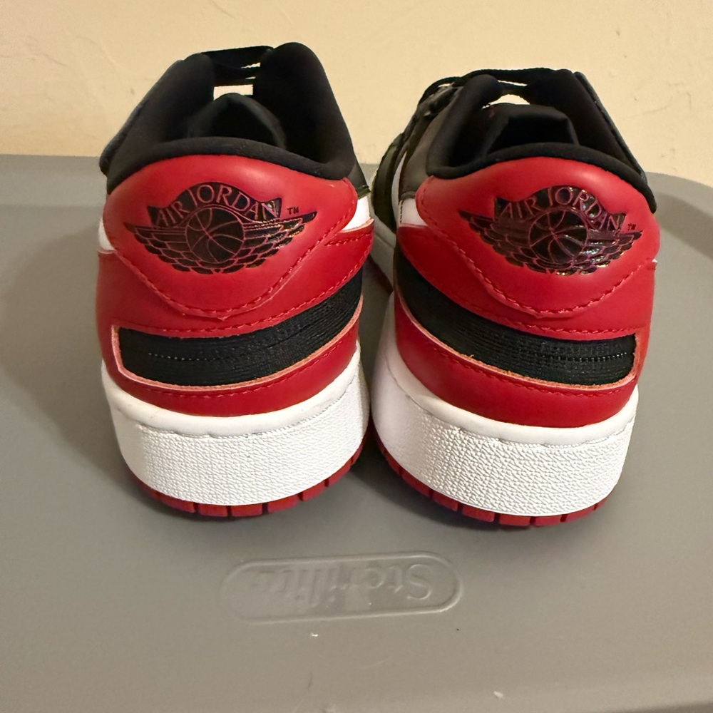 Air Jordan Kids Red and Black Low-Top Sneakers